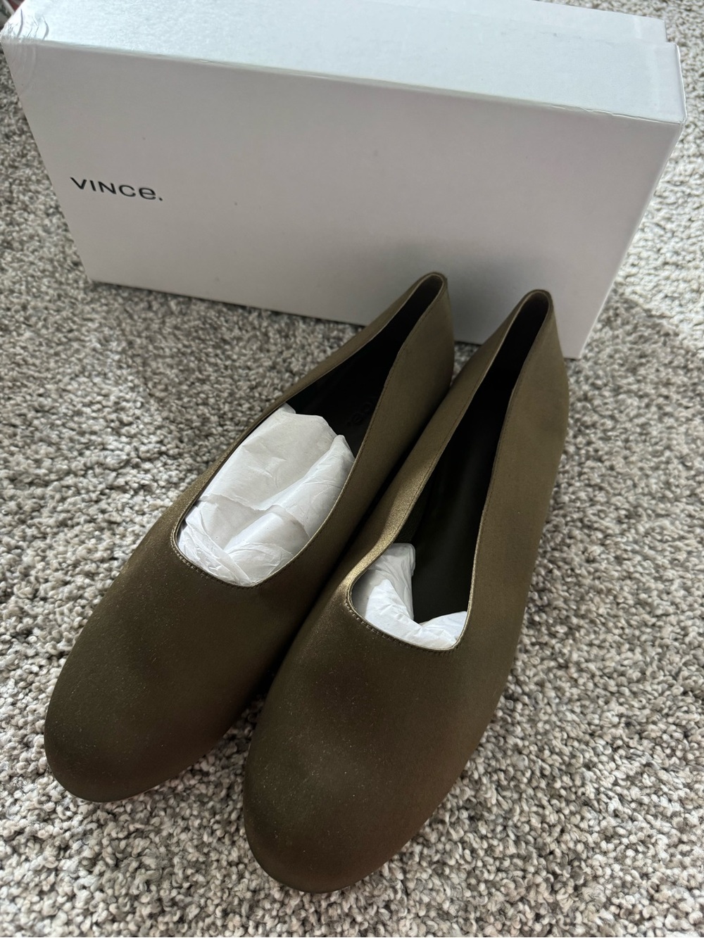 Vince Maxwell 2 Olive FB Slip-On Flats